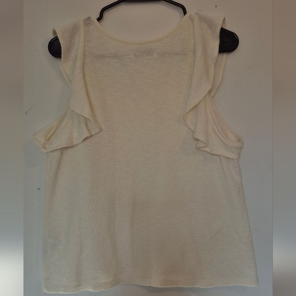 Madewell Cream Ruffle Tank Top - Picture 4 of 5